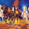 Colorful Horses Watercolor Paint Home Decor Premium Quality Poster Print Choose Your Sizes - Image 2