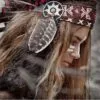 Native Indian Girl with Feather Headdress Print 100% Australian Made - Image 2