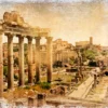 Roman Forums - Artistic Retro Styled Picture Acrylic Glass Print Tempered Glass Wall Art 100% Made in Australia Ready to Hang - Image 5