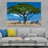 Group of Elephants Big Green Tree Photograph Print 100% Australian Made