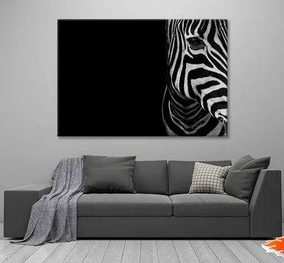 Half Face of Zebra with Black Print 100% Australian Made
