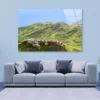 Flock Of Sheep Standing on Knoll With New Zealand Acrylic Glass Print Tempered Glass Wall Art 100% Made in Australia Ready to Hang - Image 2