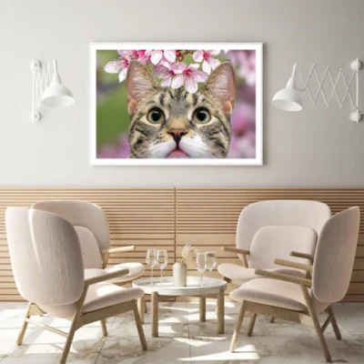 Cat Portrait Closeup Photograph Home Decor Premium Quality Poster Print Choose Your Sizes