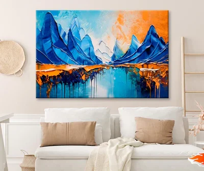 Abstract Mountain Oil Paint Wall Art Decor 100% Australian Made