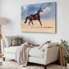 Bella Home Horse Running With Cloud Sky Print Canvas Ready to hang - Image 2