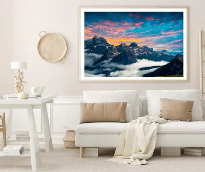 Mountain At Sunrise Time Home Decor Premium Quality Poster Print Choose Your Sizes