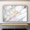 Beige Abstract Marble Print Tempered Glass Wall Art 100% Made in Australia Ready to Hang - Image 3