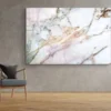 Beige Abstract Marble Print Tempered Glass Wall Art 100% Made in Australia Ready to Hang - Image 2