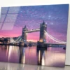 Beautiful Pink Sky with Bridge Acrylic Glass Print Tempered Glass Wall Art 100% Made in Australia Ready to Hang