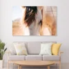 Close Up of a Horse's Head with A Sky Background Acrylic Glass Print Tempered Glass Wall Art 100% Made in Australia Ready to Hang - Image 2