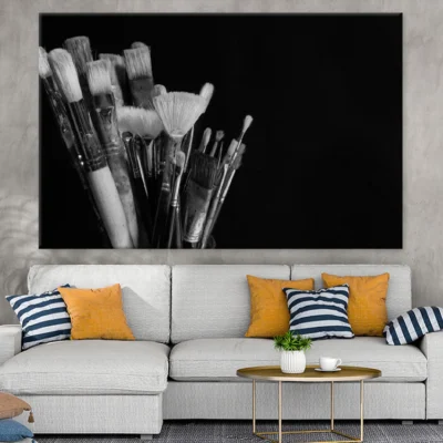 Painting Brush B&W Photograph Print 100% Australian Made