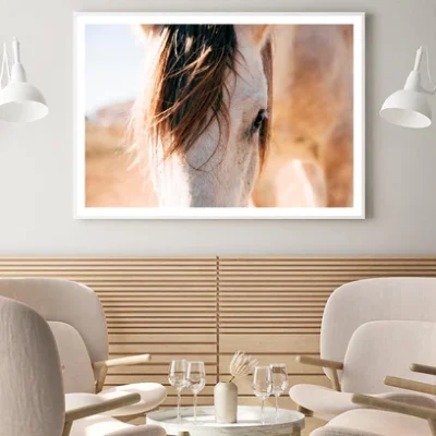 Close Up of a Horse's Head with A Sky Background Home Decor Premium Quality Poster Print Choose Your Sizes