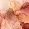 Bella Home Orange Brown Alcohol Ink Abstract Print Canvas Ready to hang - Image 3