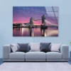 Beautiful Pink Sky with Bridge Acrylic Glass Print Tempered Glass Wall Art 100% Made in Australia Ready to Hang - Image 3
