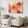 Bella Home Orange Brown Alcohol Ink Abstract Print Canvas Ready to hang - Image 2