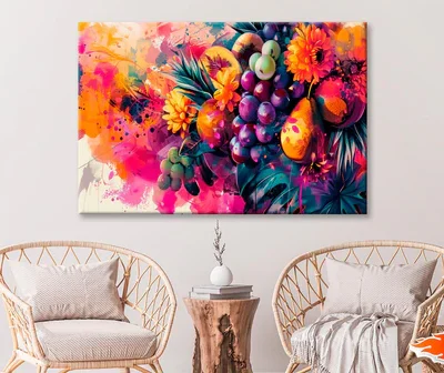 Colorful Fruits & Flower Abstract Wall Art Decor 100% Australian Made