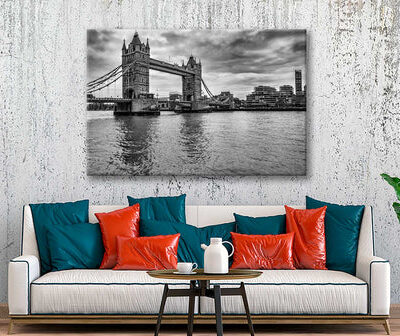 Bella Home Tower Bridge Over The River Thames Print Canvas Ready to hang