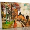 Fairy Alcazar Castle, Segovia, Spain, Picture in Painting Style Acrylic Glass Print Tempered Glass Wall Art 100% Made in Australia Ready to Hang - Image 3
