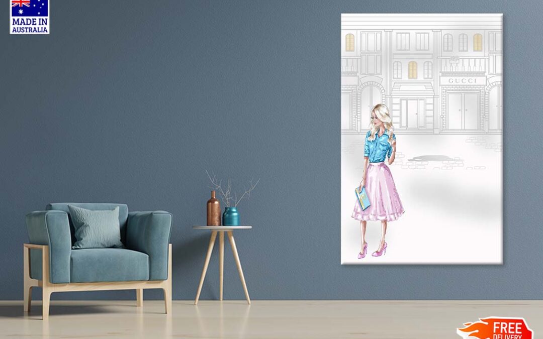Stylish Woman with Fashion Store Print 100% Australian Made