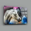 Abstract Horses Art Print Tempered Glass Wall Art 100% Made in Australia Ready to Hang - Image 2