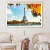 Boat Is in The Water Near the Eiffel Tower Home Decor Premium Quality Poster Print Choose Your Sizes