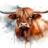 Highland Cow Face Abstract Wall Art Decor 100% Australian Made - Image 3