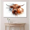 Highland Cow Face Abstract Wall Art Decor 100% Australian Made - Image 2