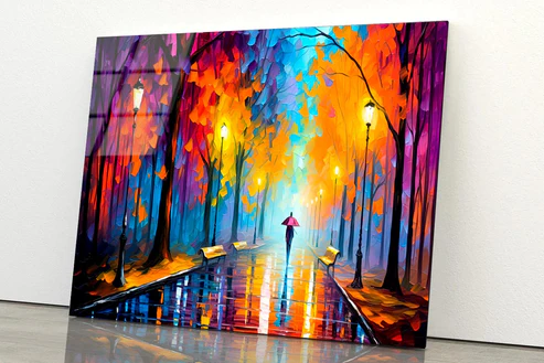 Walking Women & City Nightlife Acrylic Glass Print Tempered Glass Wall Art 100% Made in Australia Ready to Hang