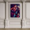Colorful Woman Abstract Print Tempered Glass Wall Art 100% Made in Australia Ready to Hang - Image 3