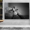 African Leopard B&W Print Tempered Glass Wall Art 100% Made in Australia Ready to Hang - Image 2