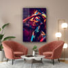 Colorful Woman Abstract Print Tempered Glass Wall Art 100% Made in Australia Ready to Hang - Image 2