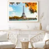 Boat Is in The Water Near the Eiffel Tower Home Decor Premium Quality Poster Print Choose Your Sizes - Image 2
