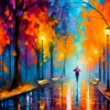 Walking Women & City Nightlife Home Decor Premium Quality Poster Print Choose Your Sizes - Image 3