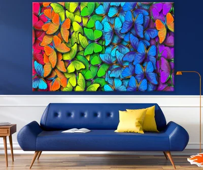 Colorful Butterflies 3D Design Print 100% Australian Made