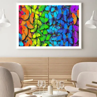 Colorful Butterflies 3D Design Home Decor Premium Quality Poster Print Choose Your Sizes