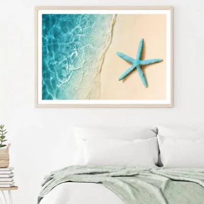Starfish on Sea Shore Photograph Home Decor Premium Quality Poster Print Choose Your Sizes