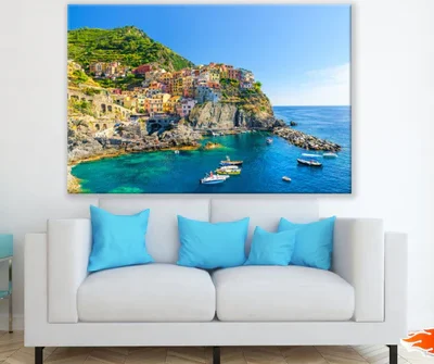 Colorful Cinque Terre, Italy View Print 100% Australian Made