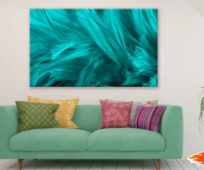 Abstract Green Feathers Design Print 100% Australian Made