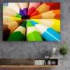 Colored Pencils View Print Tempered Glass Wall Art 100% Made in Australia Ready to Hang - Image 4