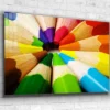 Colored Pencils View Print Tempered Glass Wall Art 100% Made in Australia Ready to Hang
