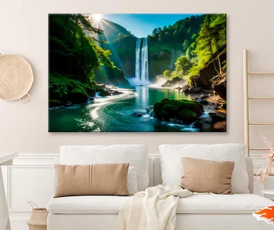 Waterfall In Plitvice National Park Wall Art Decor 100% Australian Made