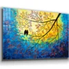 Birds on Tree Painting Print Tempered Glass Wall Art 100% Made in Australia Ready to Hang - Image 4