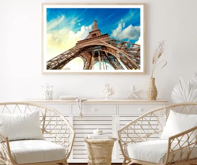 Paris. Beautiful View of Eiffel Tower with Sky Sunset ColorsHome Decor Premium Quality Poster Print Choose Your Sizes