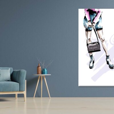 Blue Shaded Shoes with Elegant Bag Print 100% Australian Made