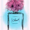 Purple Flowers on Perfume Bottle Home Decor Premium Quality Poster Print Choose Your Sizes - Image 3