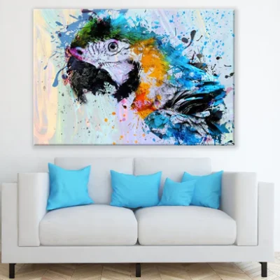 Colorful Macaw Bird Abstract Design Print 100% Australian Made