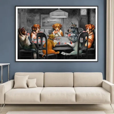 Dogs Playing Cards Decor Premium Quality Poster Print Choose Your Sizes