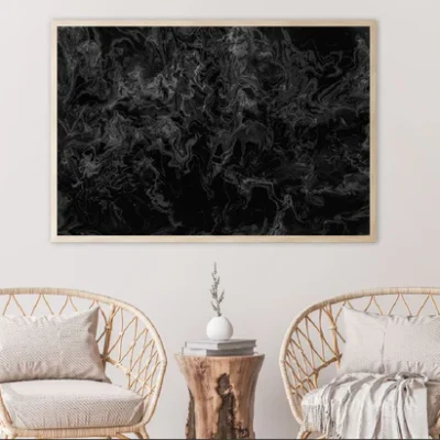 Abstract Black Grey Marble Design Home Decor Premium Quality Poster Print Choose Your Sizes