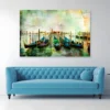 Gondolas - Beautiful Venetian Pictures - Oil Painting Style Acrylic Glass Print Tempered Glass Wall Art 100% Made in Australia Ready to Hang - Image 3