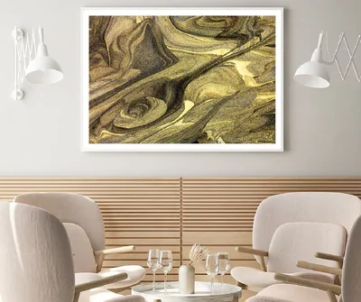 Elegant Gold Abstract Design Home Decor Premium Quality Poster Print Choose Your Sizes